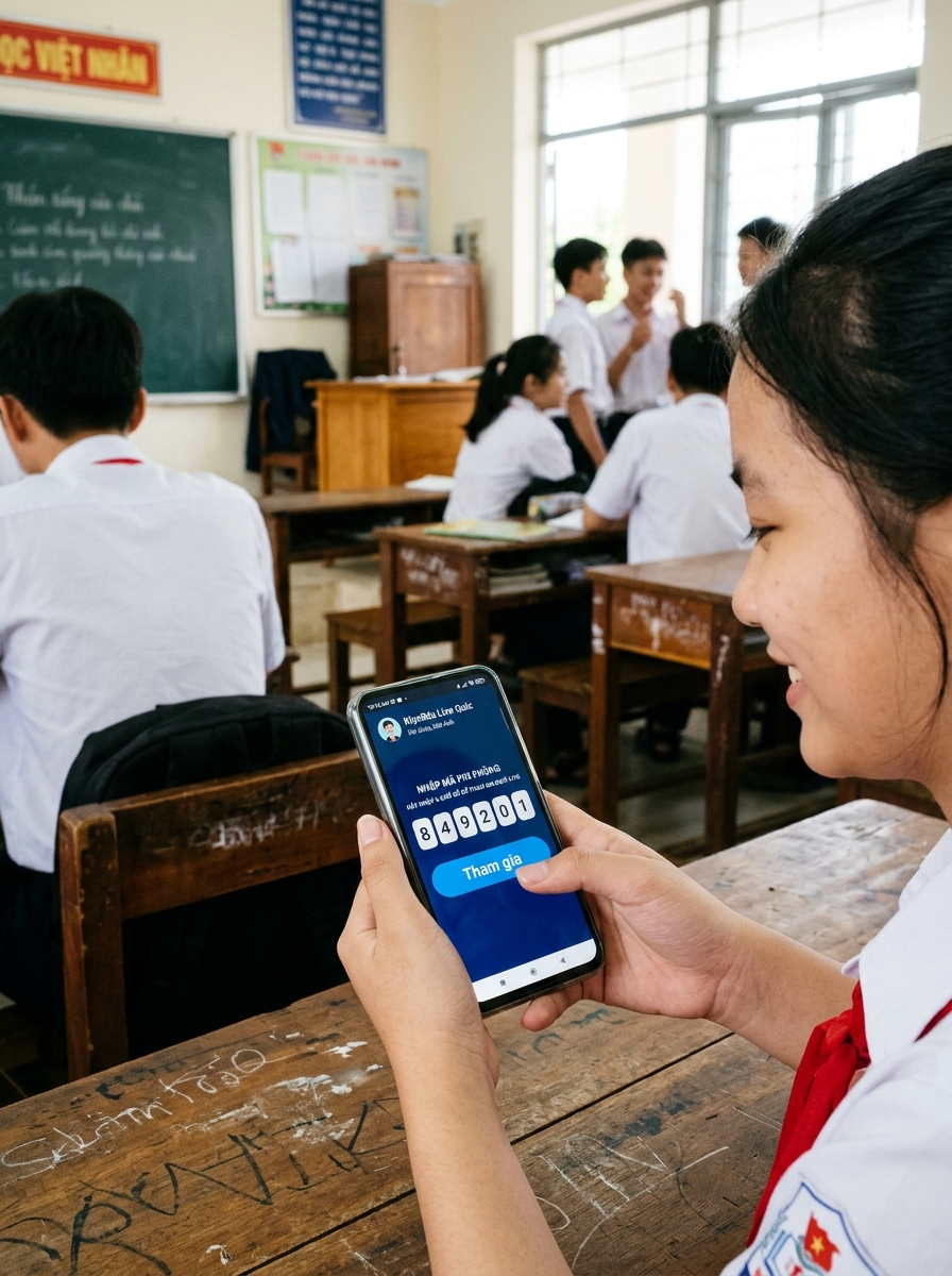 Tham gia thi bằng mã PIN 6 ký tự